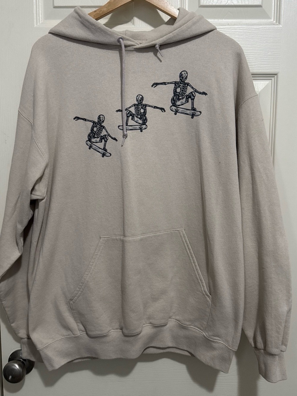 Artist Union Clothing Co. Tan Skate Skeleton Pullover Hoodie